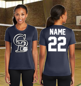 2022 GB Volleyball - Official Performance LADY SS T Shirt (BLACK)