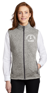 MDSA MTN Biking Team - Ladies Sweater Fleece Vest (Heather Grey)