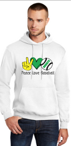 Peace, Love, Baseball Shirt (Lady Cut, Unisex Cut, Hoodie)