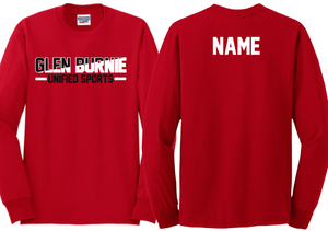 GB Unified - Unified Red long Sleeve T Shirt (Cotton/Poly)