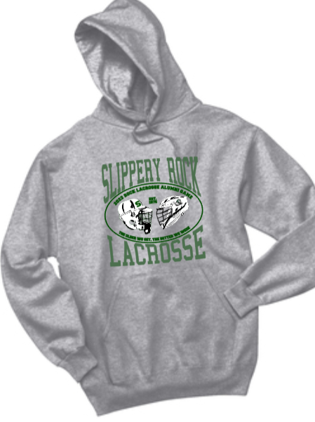 SRU LAX Hoodie Sweatshirt Grey Crab Anchor Apparel