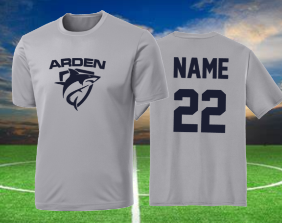 Arden Soccer - Official Short Sleeve Performance Blend Shirt (Silver)