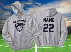 Arden Soccer - Official Hoodie Sweatshirt (Heathered Blue/Sports Grey)