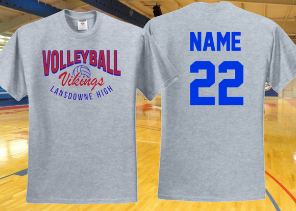 LHS Volleyball- Official Short Sleeve T Shirt (Sports Grey)