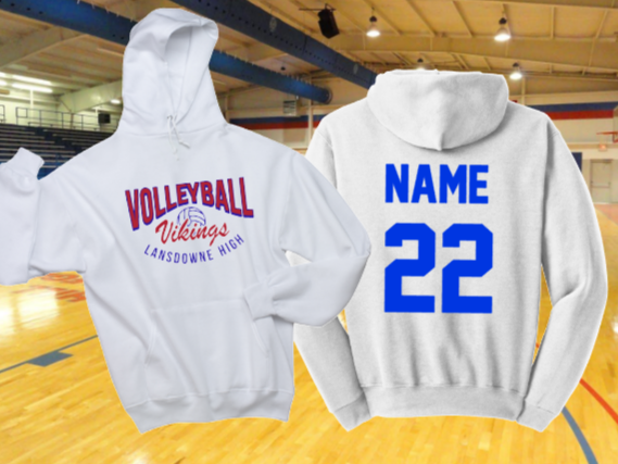 LHS Volleyball - Official Performance Hoodie Sweatshirt (White)