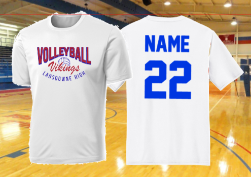 LHS Volleyball- Official Short Sleeve Performance T Shirt (White)