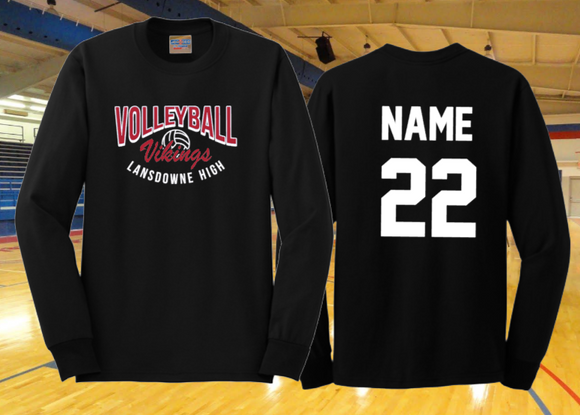LHS Volleyball - Official Long Sleeve T Shirt (Black)