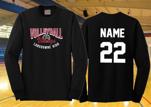 LHS Volleyball - Official Long Sleeve Performance T Shirt (Black)