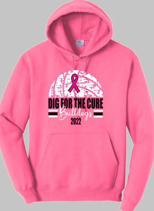 Southern DIG - Bulldogs Breast Cancer - Hoodie Sweatshirt