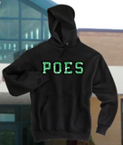 POES - PAW PRINT LETTERS - BLACK - Hoodie Sweatshirt