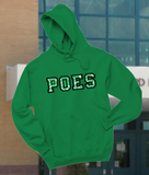 POES - PAW PRINT LETTERS - Green - Hoodie Sweatshirt