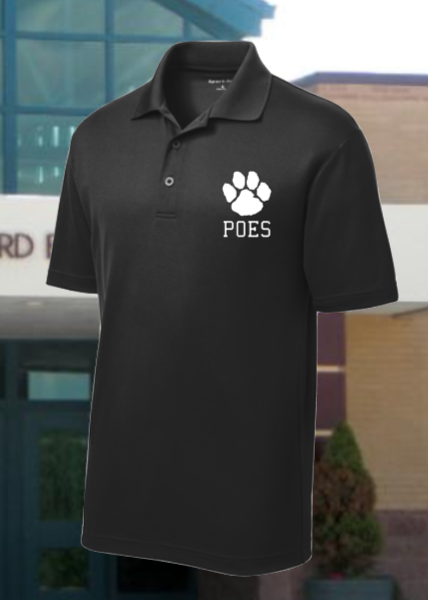 POES - PAW Print - Black Polo