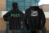 POES - PAW PRINT LETTERS - BLACK - Hoodie Sweatshirt