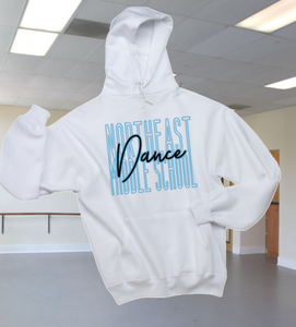 NMS Dance 2022 White Hoodie Dance Letter Sweatshirt