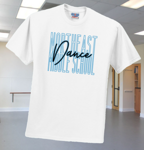 NMS Dance - 2022 White Short Sleeve Dance Letter Shirt