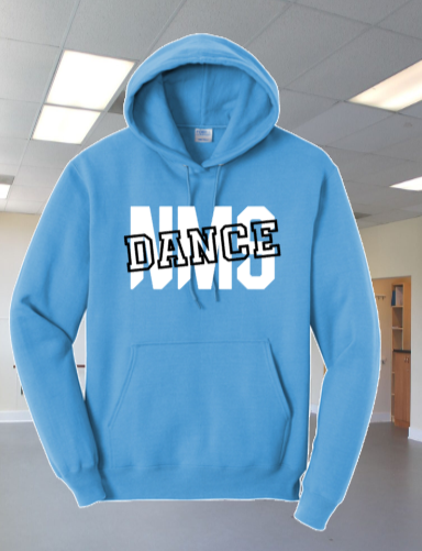 NMS Dance Light Blue Hoodie Stamp Sweatshirt