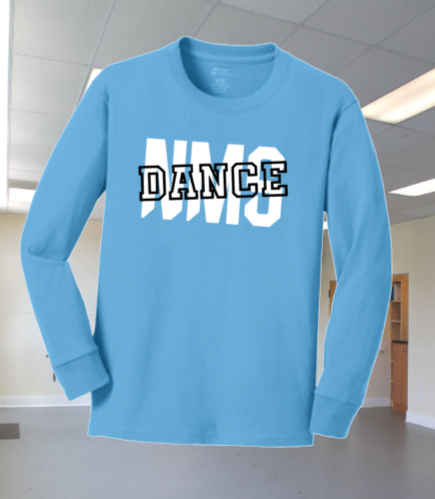 NMS Dance Light Blue Long Sleeve Stamp Shirt
