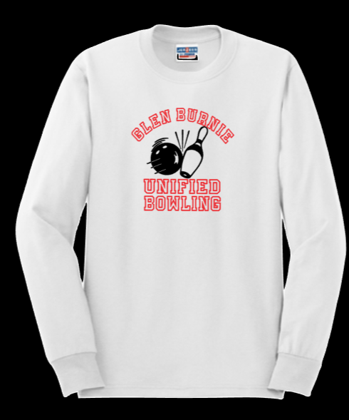 GB Unified - Unified Bowling Long Sleeve T Shirt (White or Grey) (Cotton/Poly)