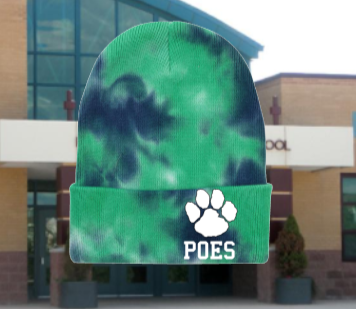 POES  - Beanie Hat - Black and Green Tye Die