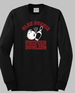 GB Unified - Unified Bowling Black Long Sleeve T Shirt (Cotton/Poly)