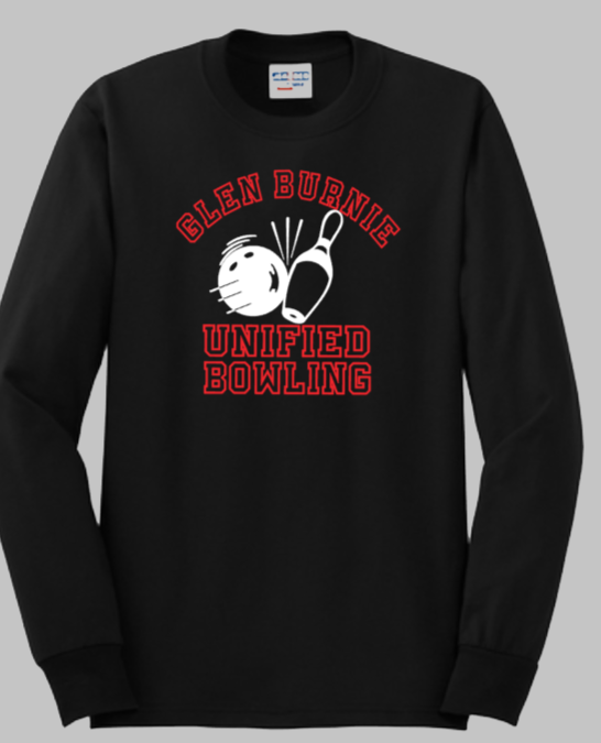 GB Unified - Unified Bowling Black Long Sleeve T Shirt (Cotton/Poly)