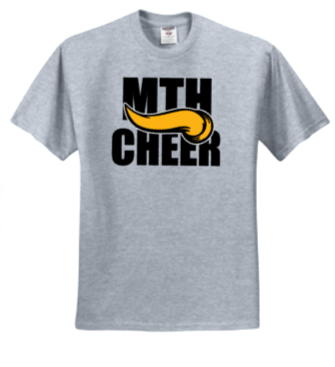 MTH CHEER - Big Letters Official Short Sleeve Shirt (White, Black, Grey)