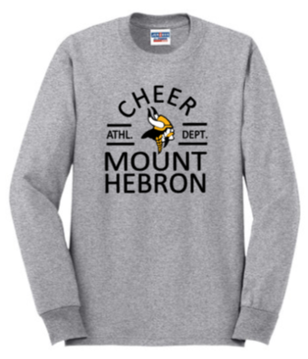 MTH CHEER - Cheerleader Official Long Sleeve Shirt (White and Grey)