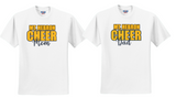 MTH CHEER - MOM / DAD Official Short Sleeve Shirt (White and Grey)