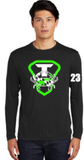 TRUE CHES - Performance Long Sleeve Shirt (Black and Silver)