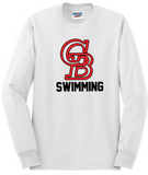 GBHS SWIM - Big Letters Long Sleeve T Shirt (Black or White)