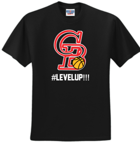 GB BASKETBALL - Level up Short Sleeve T Shirt (Black, White or Red)