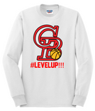 GB BASKETBALL - Level Up Long Sleeve T Shirt (Black, White or Red)