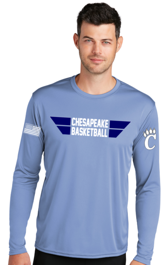 CHS Basketball - On Court Collection Unisex - Long Sleeve Performance Shirt (Adult & Youth)