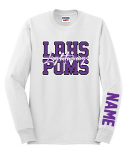 LRHS POMS - White Long Sleeve Shirt