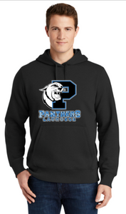 PANTHERS LAX - Flag Letters Design Tall Sized Black Hoodie (Adult)