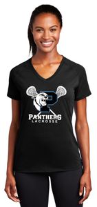 PANTHERS LAX - Official Ladies Ultimate Performance V-Neck (Black or Grey)