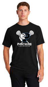 PANTHERS LAX - Official TALL Performance Short Sleeve T Shirt (Black or Silver)
