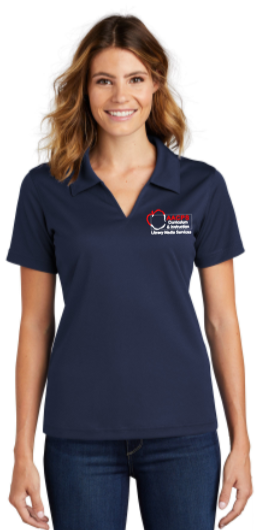 AACPS LMS - Official V-Neck Lady Polo  (Printed or Embroidered)
