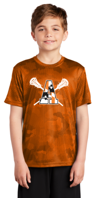 Apaches WLAX - Official Iron Camo Hex Short Sleeve Shirt (Orange, White or Iron Grey)