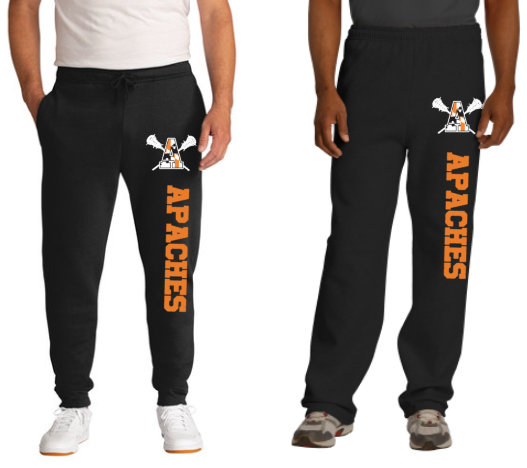 Apaches WLAX - Official Sweatpants (Joggers or Open Bottom)
