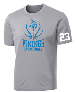 LHS Basketball - Official Performance Short Sleeve (White, Black or Silver)