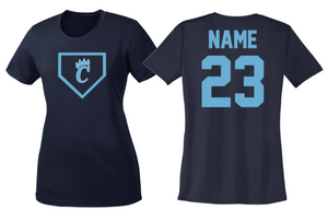 CHS Softball - PRACTICE Performance Short Sleeve Shirt - (Navy Blue)