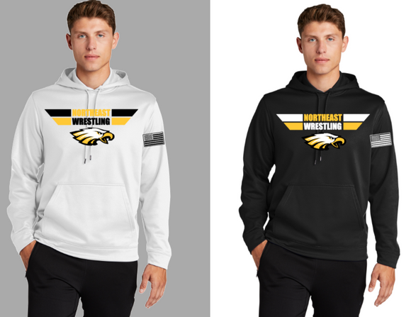 NHS WRESTLING - MAT Time Collection Hoodie Sweatshirt (Adult & Youth) (White or Black))