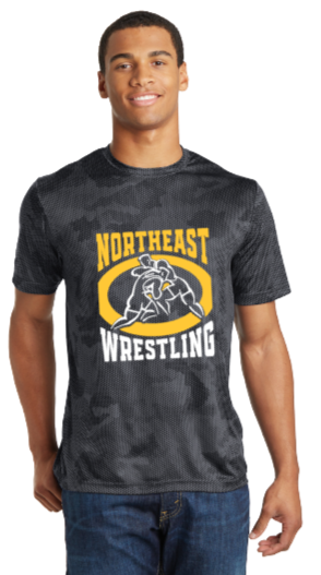 NHS Wrestling - Official Iron Camo Hex Short Sleeve Shirt