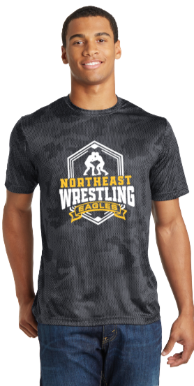Wrestling - EAGLES Iron Camo Hex Short Sleeve Shirt