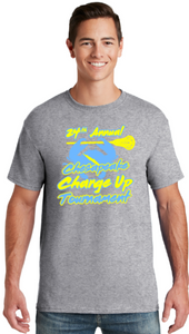 Charge UP Lax - Official Short Sleeve T Shirt - Grey