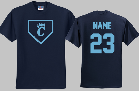 CHS Softball - PRACTICE Short Sleeve T Shirt (Navy Blue)