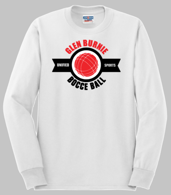 GB Unified - Unified Bocce Long Sleeve T Shirt (White or Grey) (Cotton/Poly)