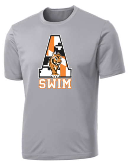 Andover Swim - Official Performance Short Sleeve (White, Black or Silver)