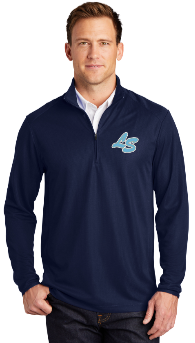 Lake Shore - Embroidered Pinpoint Mesh 1/2-Zip